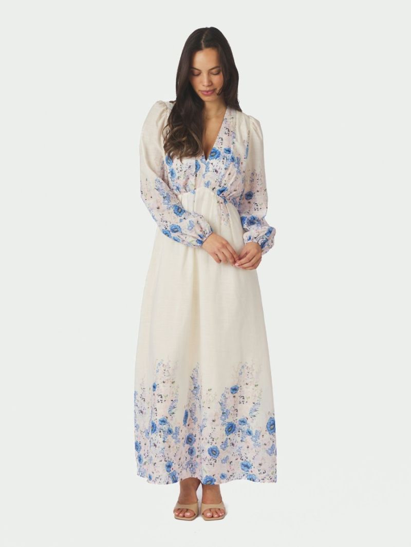Sifi Flower Print Dress Blue