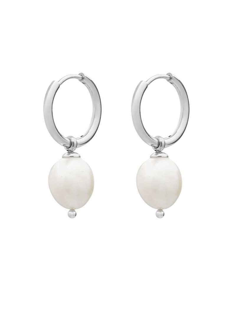 Pearl Hoop silver Silver