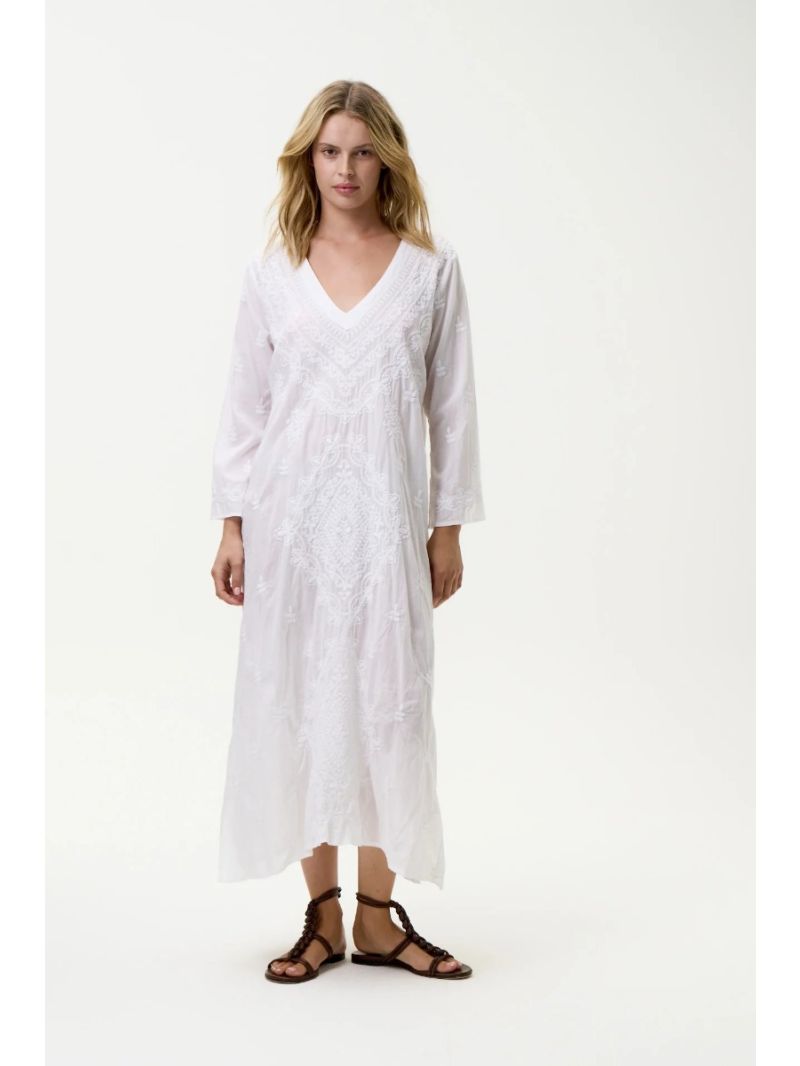 Embroidery Long Goa White
