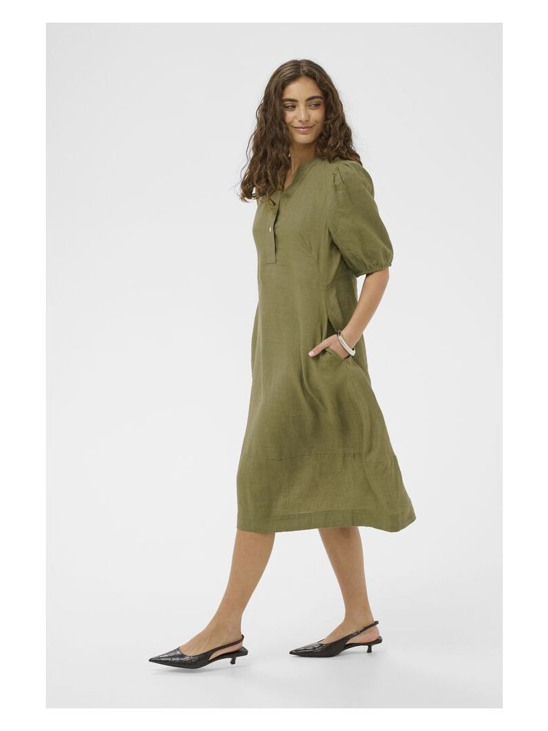CUaniela MollySSPlacket dress Grön