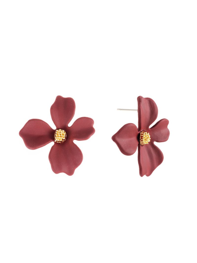 Lilly earring , brown Brun