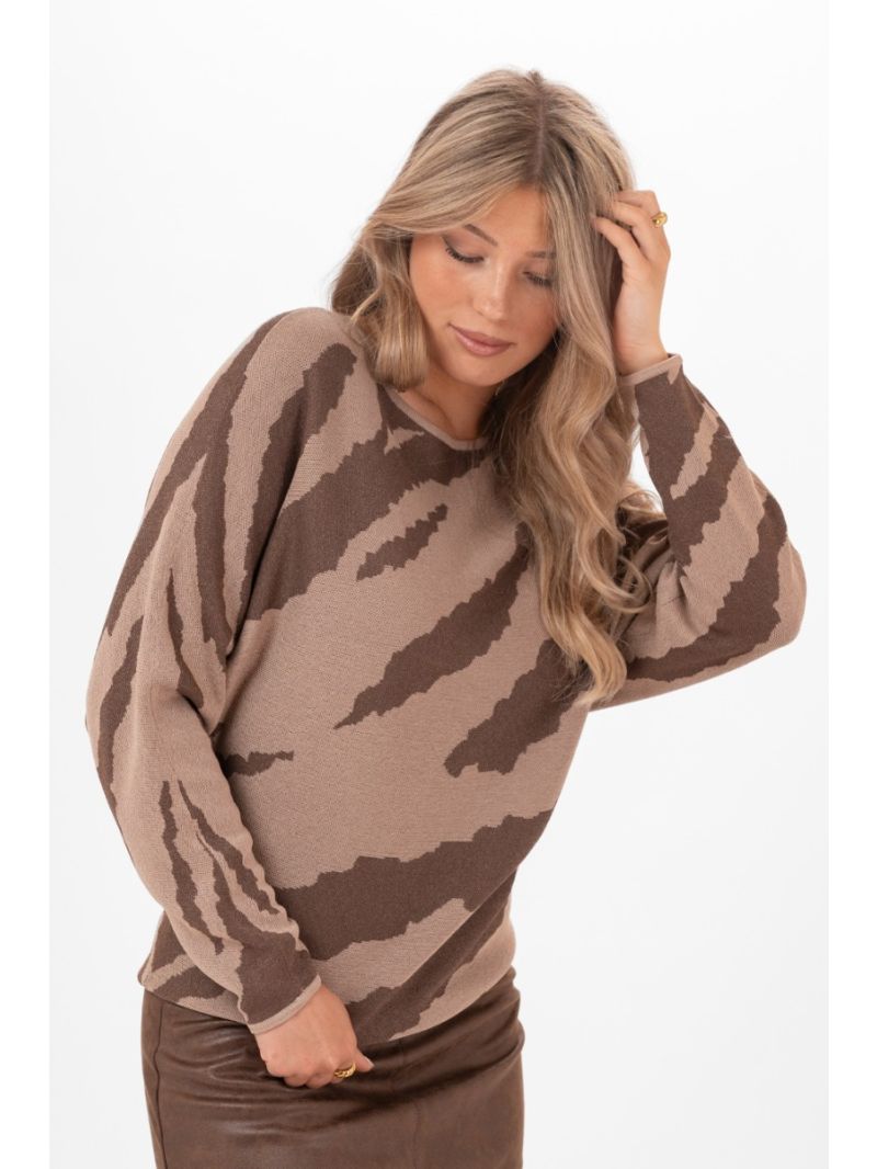 Eleanor Sweater Deep Brown/Taupe
