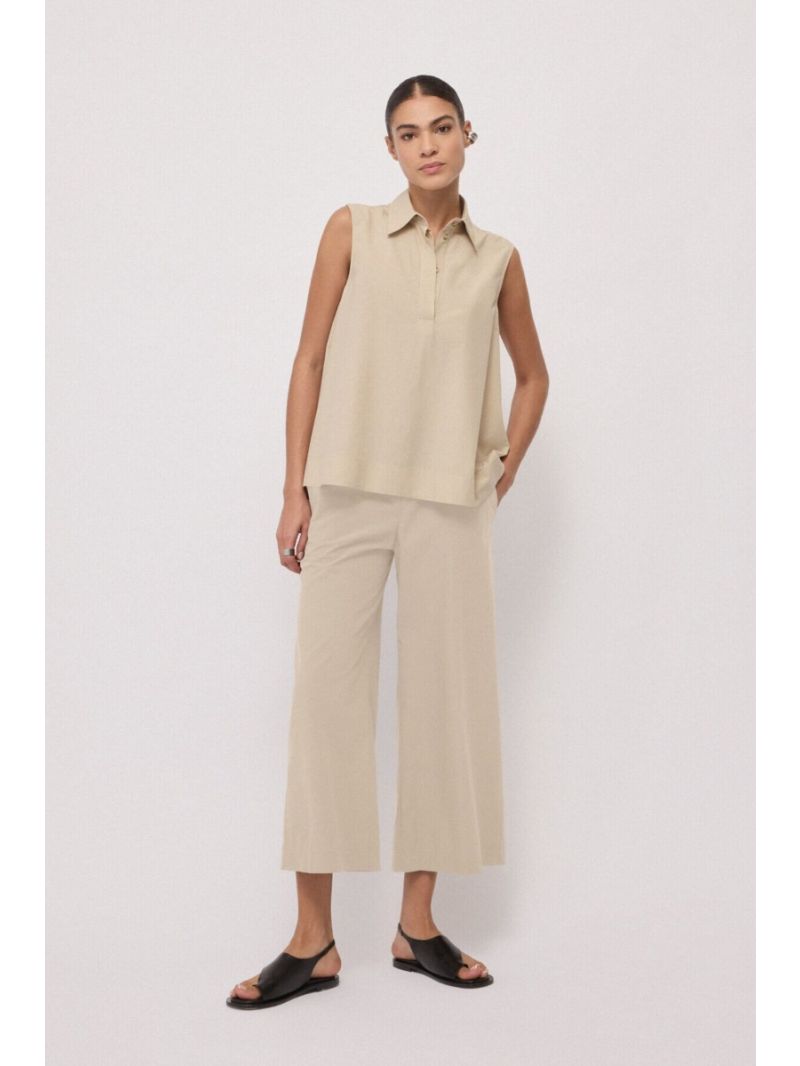 CroppedPoplin Trousers Corda