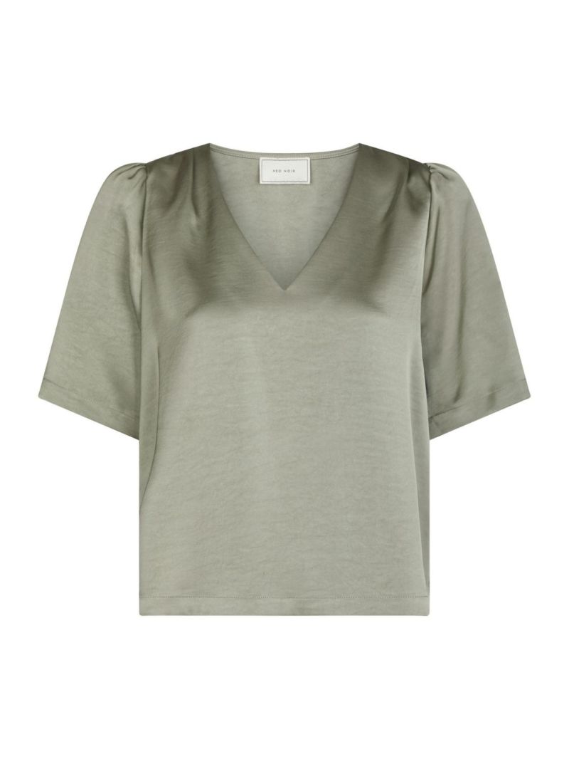 Largo Heavy Sateen Blouse Smoke Green