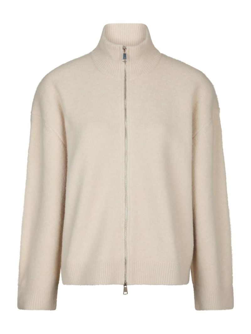 Asley Zip Knit Cardigan Ivory