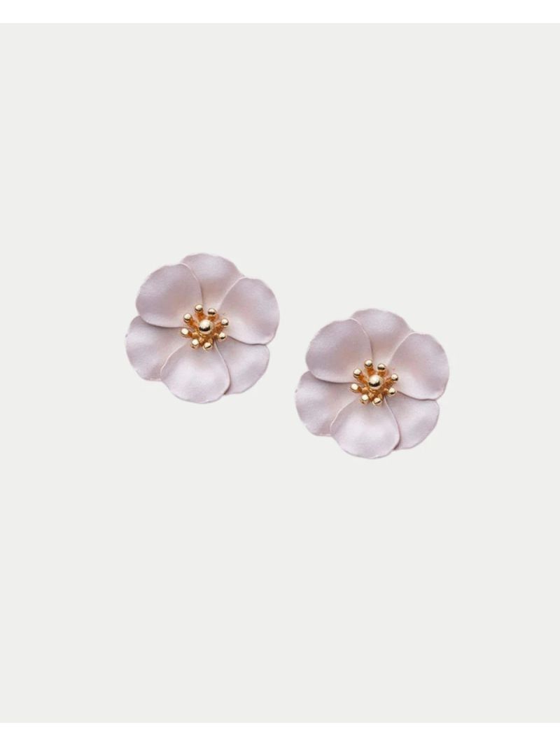 Flower Small Earrings Pearl Pink One Size Rosa One Size