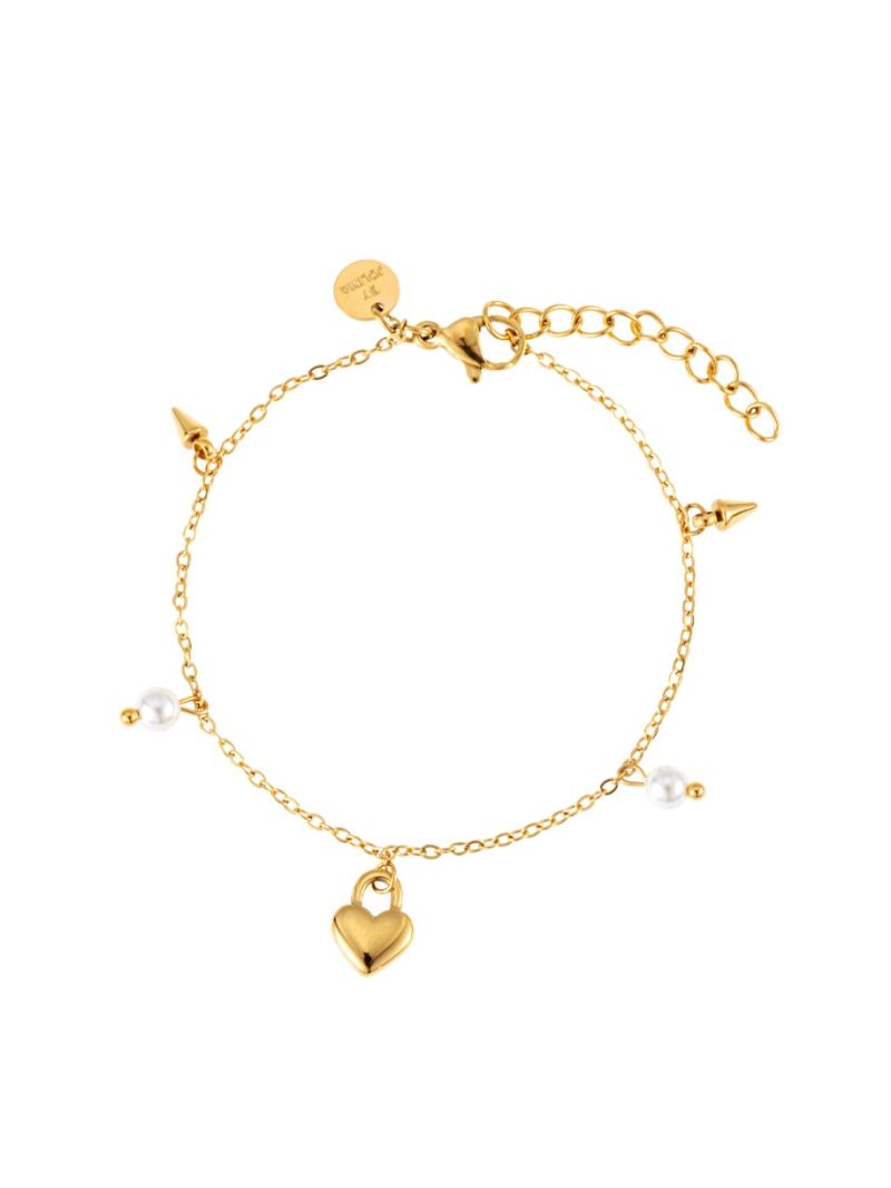 Heart locker mix bracelet Guld