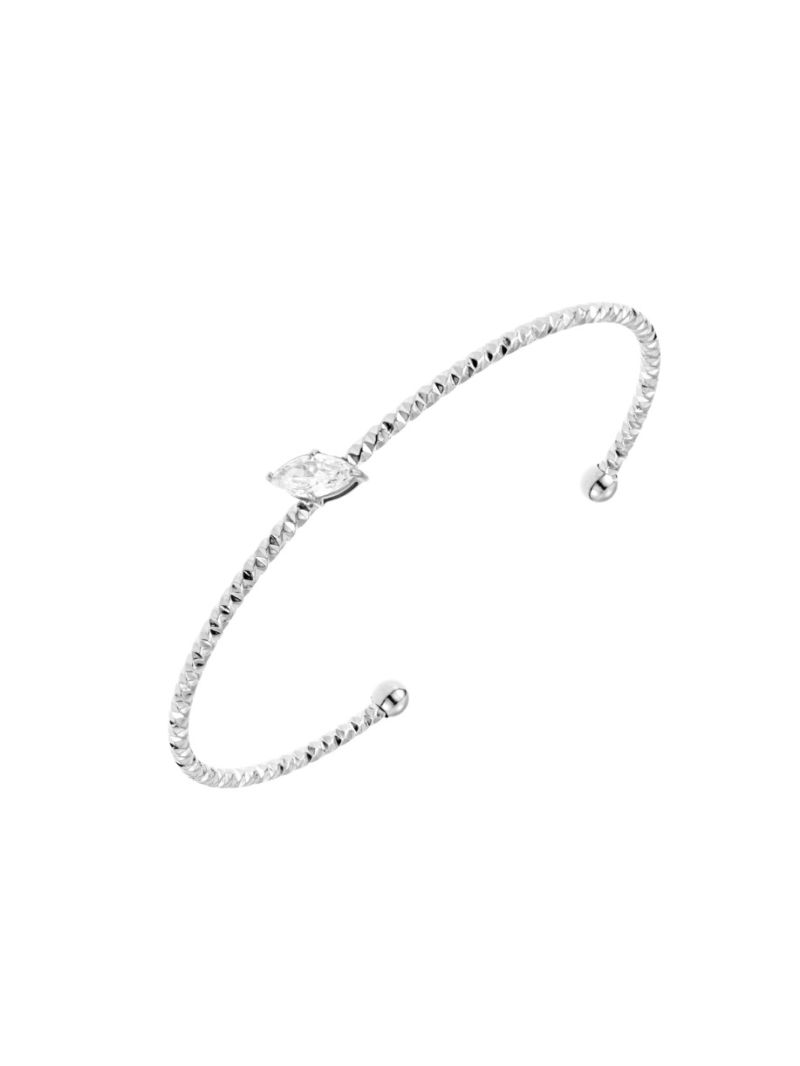 Como mini bangle crystal steel Silver