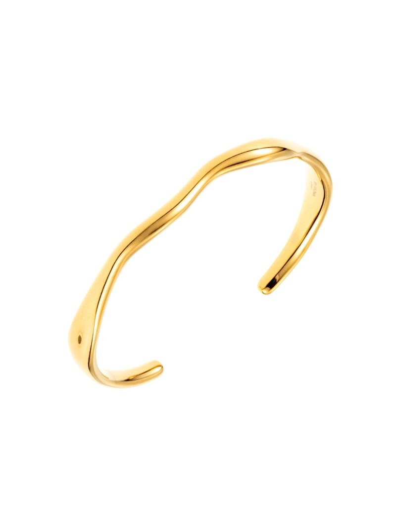 Wave flexi bangle gold Gul