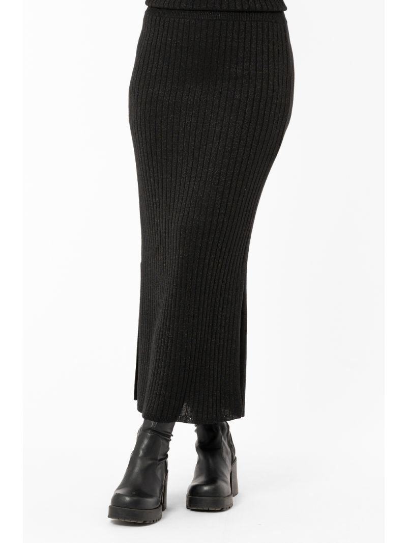 Frances Knit Skirt Black