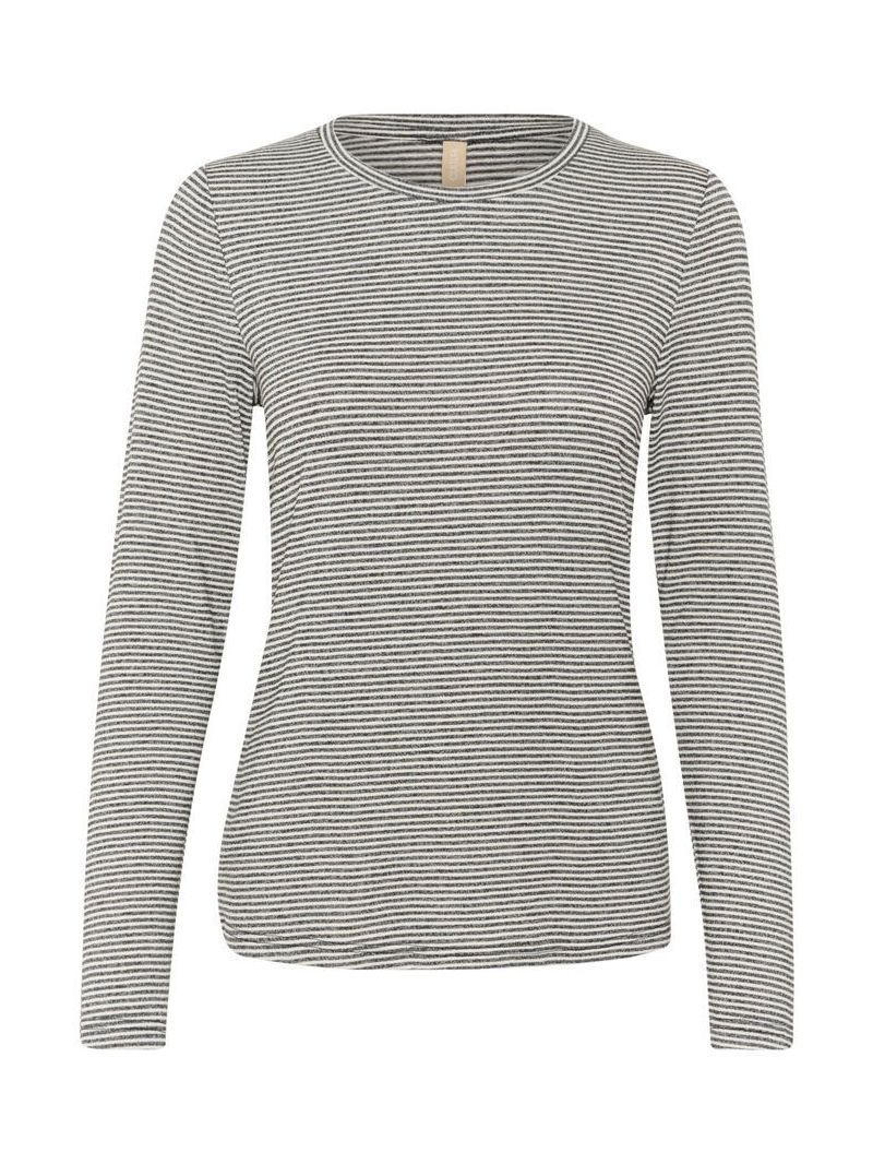 CUalexandra Jersey LS Tshirt Black/Whitecap