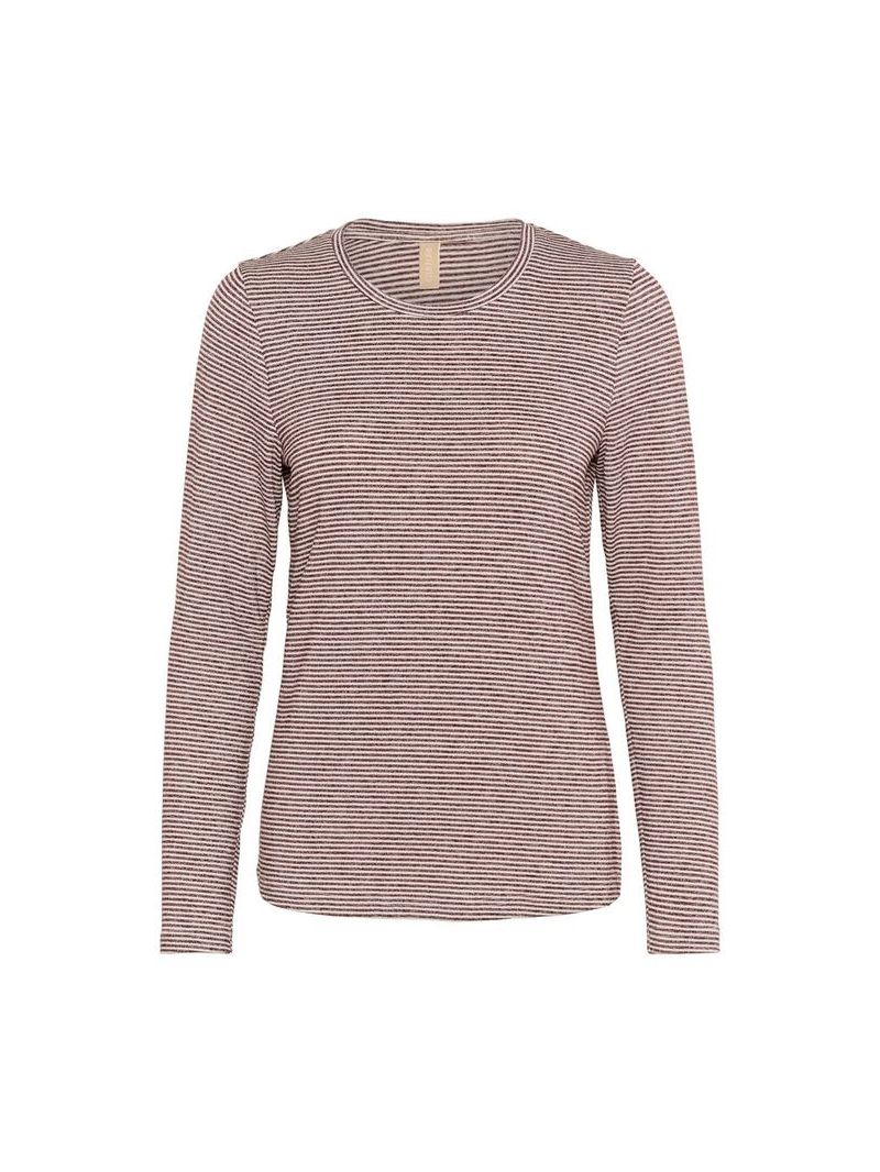 CUalexandra Jersey LS Tshirt Bordeaux/Whitecap