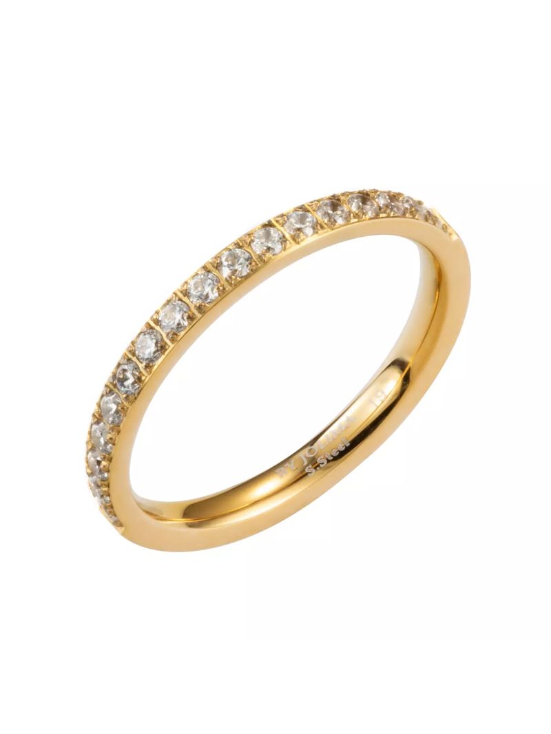 Celine crystal ring, clear gold
