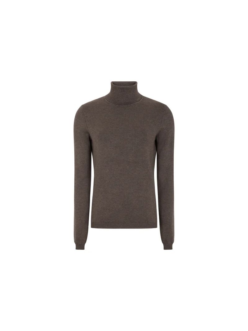 SRMarla Rollneck Knit Coffee Quartz Melange