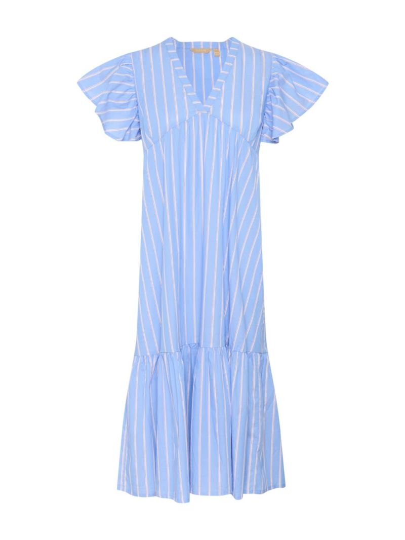 CUvelo Long Dress Blue Stripe