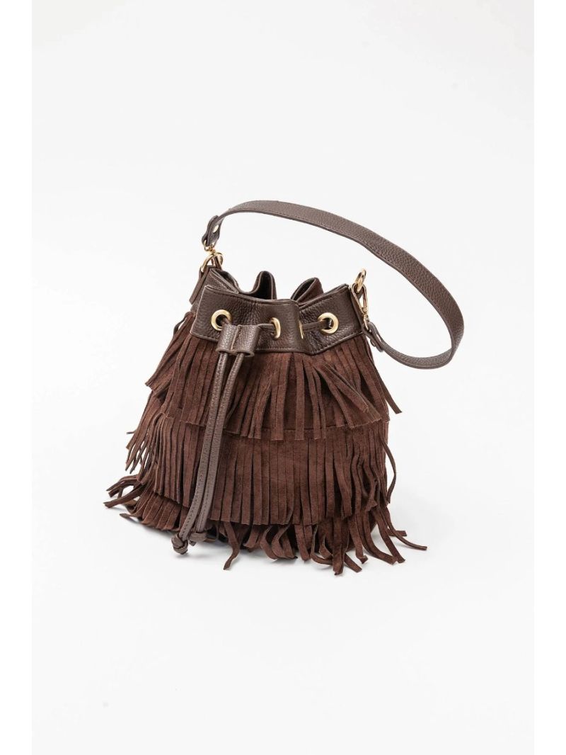 Jade Bucket Bag Frill Brun Brun