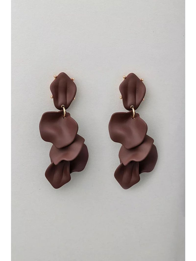 Leaf Earrings Brun