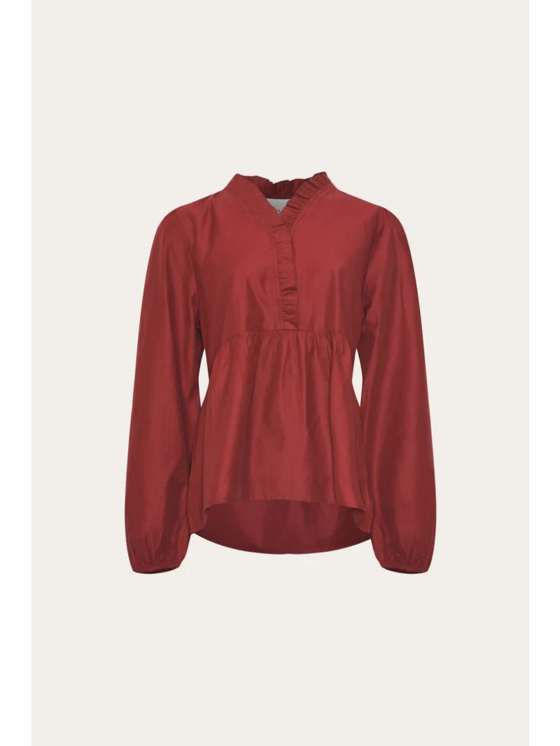 MATTI BLOUSE DUSTY MAHOGANY