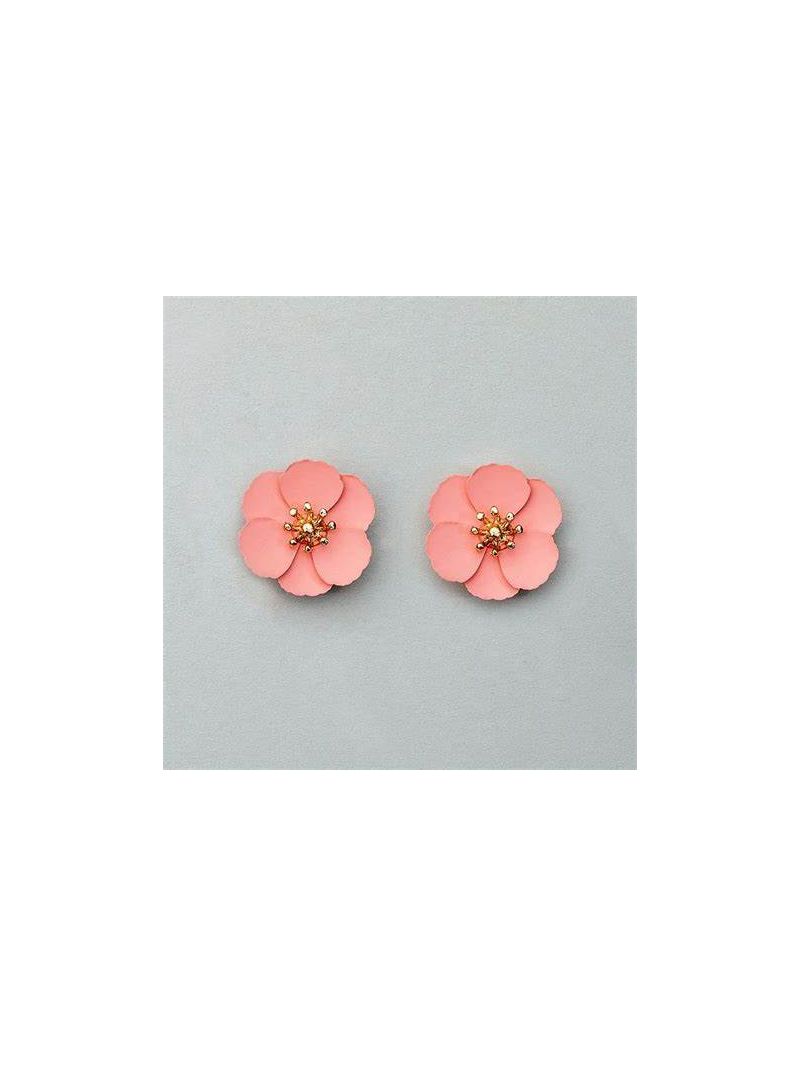 Flower Small Earrings Pearl Pink