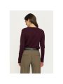 SRMaria O-neck rolledge knit vinyard