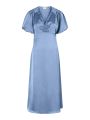 Illana Heavy Sateen Dress Smoke Blue