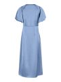 Illana Heavy Sateen Dress Smoke Blue