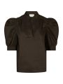 Roella Poplin Blouse Chocolate