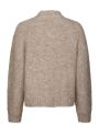 Taura Fluffy Knit Cardigan Beige Melange