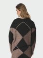 Inga Check Fluff Knit Blouse