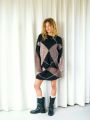Inga Check Fluff Knit Blouse