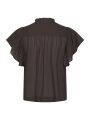 Vinsa S Voile Top Dark Beown