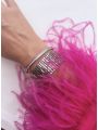 Celine crystal bangle, clear steel