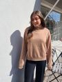 Pull Col Camel Chine