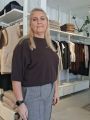 Lilou kortärmad cachmeretopp cacao