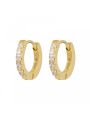 Crown Huggie Clear/Gold Guld