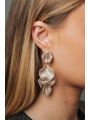 Leaf Earrings Pearl Nougate