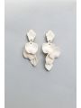 Leaf Earrings White Mat