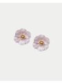 Flower Small Earrings Pearl Pink One Size Rosa One Size