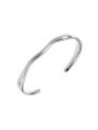 Wave flexi bangle steel Silver