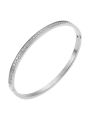 Celine crystal bangle, clear steel