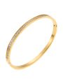 Celine crystal bangle, clear gold