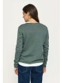 SRMaria O-neck rolledge knit balsam green
