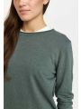SRMaria O-neck rolledge knit balsam green
