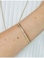 Celine crystal bangle, clear gold