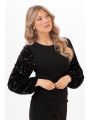 Eden Sequin Top Black