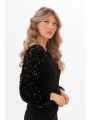 Eden Sequin Top Black