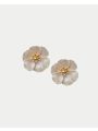 Flower Small Clip on Ettings  Beige