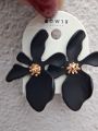 Flower errings Svart