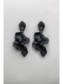 Leaf Earrings Black Mat