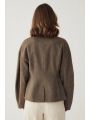 N-Mallie Blazer Brown Herringbone